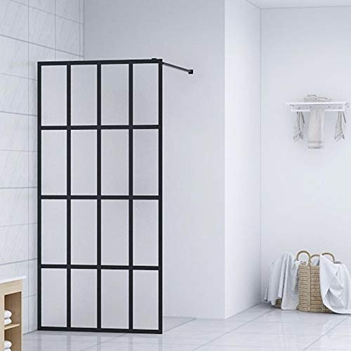 ShGaxin Duschwand für Walk-in Dusche, Walk In Duschglas, Begehbare Dusche, Duschabtrennung Glaswand, Dusche Glaswand, Duschtrennwand, Dusche Seitenwand, Mattes Sicherheitsglas 118x190 cm