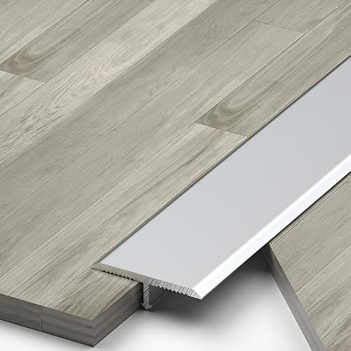 90cm/36in, Aluminum Floor Transition Strips,3Pcs T Molding Trim, Floor Cover Strips For Door Threshold And Joining Flooring Gaps Of Laminate Planks Tile(Silver,3.3cm x 270cm (3 * 90cm))