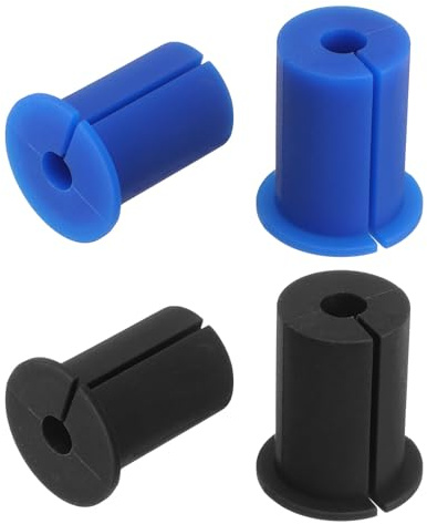 QUARKZMAN 4 Pezzi Passacavi per Foro da 1 Pollice nel Muro, Kit di Instradamento Cavi in Silicone Accessori per Passaggio Cavi Antiscivolo per Cavi Ethernet (Nero Blu)