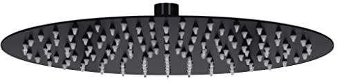 Xichuzi Regenbrause Edelstahl 30 cm Rund Schwarz, Duschkopf, Regendusche, Regenduschkopf, Shower Head - SPU:147692