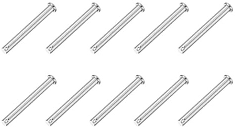 sourcing map 10 Stück M8 x 70 mm Einloch-Gabelkopfstifte, 304 Edelstahl, Flachkopf-Anhängerbolzen für Anhängerriegel, Mechaniker-Reparatur, Möbelinstallation, Industrieanlagen