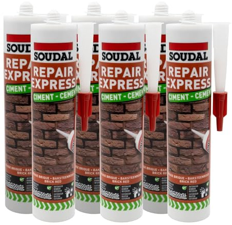 Soudal Repair Express Cement Acrylic Polymer Textured (x6) - Brick Red