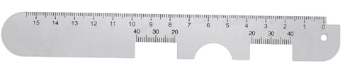 FIXOSHEE Pupil Distance Measurement Ruler Meter Ruler Optometry Equipment Measure Pupillary Distance Scale Optician Tools Measuring Device That Changes Shape White Aluminum