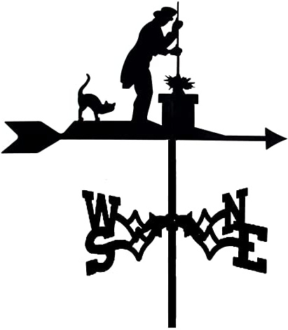 XCHSXYL Veleta Decorativa, Veleta Retro, Veleta de Granja, indicador de dirección del Viento, Herramientas de medición del Viento del Patio con Adorno de Animal para jardín, Patio, Adorno de Patio,