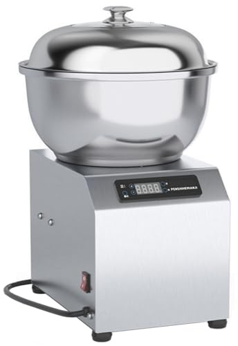 guoyjmm Impastatrice Elettrica Commerciale 1800 W, Macchina per Impastare Il Pane da Cucina, con Ciotola in Acciaio Inossidabile, Coperchio in Vetro e Timer, Impastatrice a Spirale Elettrica, 8 kg