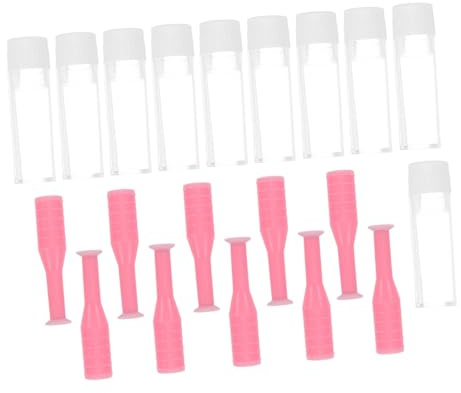 Mikikit 12 pièces Applicateurs Silicone pour Lentilles de Contact Rigides Outils Portables pour Retrait Facile Accessoires Remplaçables pour Lentilles de Contact
