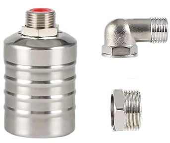 304 Edelstahl-Schwimmerventil, Schwimmerventil 1/2-3/4 Zoll 304 SS Silber Automatische Wasserstandsregelung for vielfältige Anwendungen