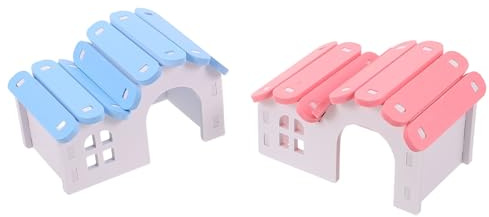 VERDANVERSE 2 Stück 2 Stück Hamsterversteck Kunststoff Schlafnest für Kleintiere Buntes Meerschweinchenhaus Gemütliches Kleintierbett für Mäuse Kaninchen und Frettchen