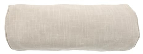 JOINPAYA Bolster Cushion Cover with Versatile Functionality round Neck Pillow Roll Made of Cotton and Linen and Easy to Clean, Cylinder Shape in Minimalist White Design for Home Use or Bed