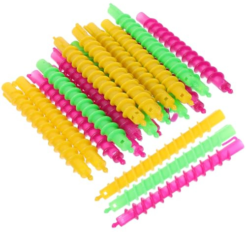 JOINPAYA 100 Stück Spiral Dauerwellenwickler aus Abs Große Spiral Lockenstäbe für Schulterlanges Haar Dauerwellen für Salon und Zuhause Zufällige Farbe
