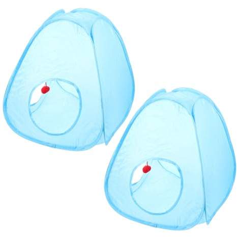 TOYANDONA Cuccia Pieghevole per Gatti e Cuccioli da Interno ed Esterno, Tunnel Interattivo Traspirante Resistente, Set 2 Pezzi per Rifugio Portatile e Area Relax per Animali