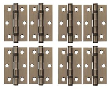 Golden Grace 3 Ball Bearing Door Hinges, Antique Brass, 75mm | Supplied complete with matching screws for easy timber door mounting, with smooth-running ball bearings for heavy-duty use.