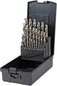 STIER Spiralbohrer Set HSS-Co5 / HSS-E, 25-teilig, Premium Metallbohrer Satz, Stahlbohrer Satz, geschliffen, zylinderischer Schaft, Cobalt Gehalt von 5%, DIN 338, Typ N