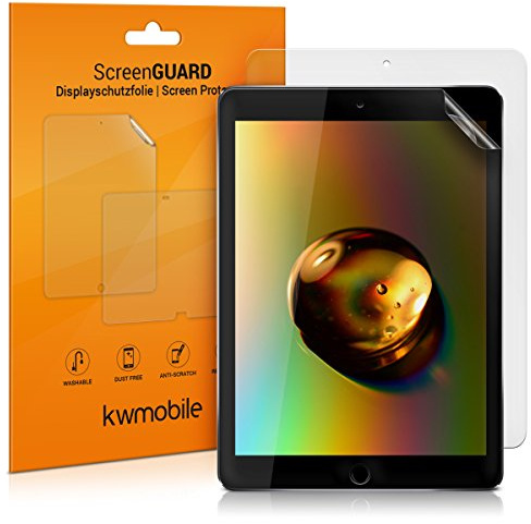 kwmobile 2x Tablet Schutzfolie kompatibel mit Apple iPad 9.7 (2017/2018) Folie - Full Screen Protector - Tablet Displayfolie entspiegelt