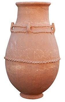 Biscottini Terracotta blumentopf groß aus Sahara 110x60x60 cm | Amphore Garten auf Made in Italy | Terrakotta blumentöpfe | Blumentopf Gross
