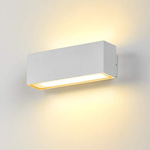 Dr.lazy 12W LED Wandleuchte Außenwandleuchte, Wasserdichte IP65 Wandbeleuchtung, LED Außenwandleuchten, Außenlampe Wandlampe, Innen/Außen, Gartenleuchte …