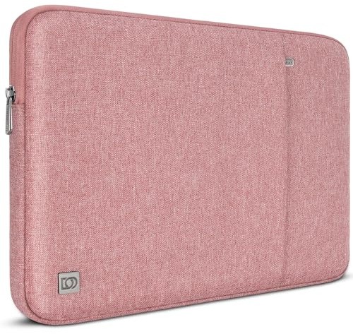 DOMISO 17 inch Laptop Sleeve Protective Case Cover Compatible with 17-17.3 inch HP Dell ASUS Lenovo Chromebook,Waterproof Computer Cases Bag,Pink