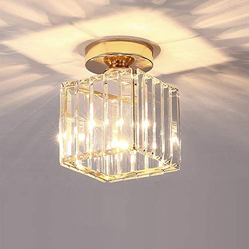 Lampadario a sospensione con filo di cristallo dorato, stile retrò, E27, lampada a sospensione creativa, in metallo, per camera da letto, soggiorno, corridoio, sala da pranzo, caffetteria, veranda