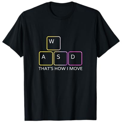 WASD Gaming Design – Kultige PC Gamer Tastatur Grafik T-Shirt