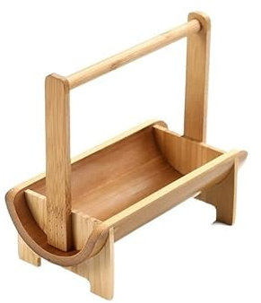 MYLPDZSW HHF Körbe Behälter Tragbarer Korb aus Bambus, Geschenktisch, Dessertplatte, Teebox, Trockenobst, Tablett, Aufbewahrung, Snack-Schatulle Kleidung Lagerung (Farbe : Curved Food Box)