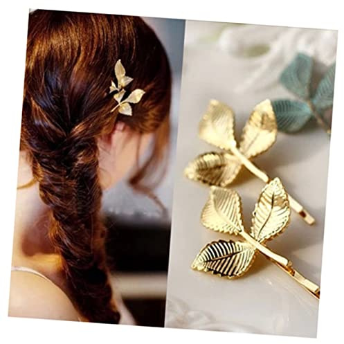 FOMIYES Clip per Chioma Vintage Foglie 2 Pezzi in Lega Oro, Eleganti e Comodi, Accessori per Chioma per Bambine e Ragazze, Stile Chic Adatto a Tutte le Stagioni