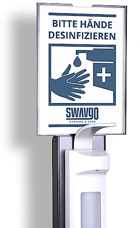 SWAVGO - Infotafel für Hygienestation mit Desinfektionsspender (Info Tafel Manual)