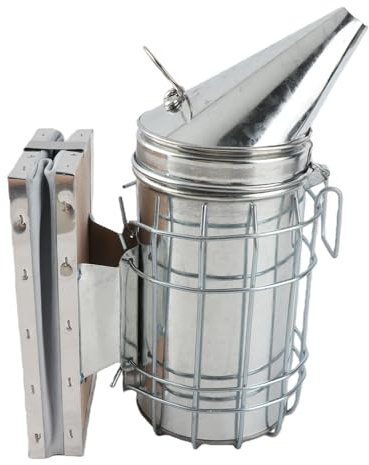 Acouto Bee Hive Smoker, Shield Board Iron Beekeeping Equipment Hive Smoker with Heat for Farm