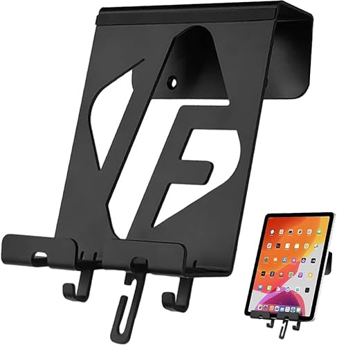 JEMACHE Supporto universale da parete in alluminio per iPad Air/Mini/Pro, Galaxy Tab, tablet Android, telefoni cellulari, eReader (nero)