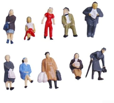 Gemischte Modellfiguren, 24-teiliges Set, Eisenbahn-Baulandschaft, Maßstab 1 87, perfekt für Modelleisenbahn-Szenen