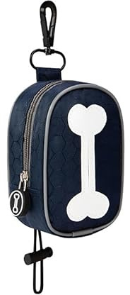 Hundekotbeutel Halter, Handsfree Clip Schaufeln Spezial Abfallbeutel Haustier Abfallbeutel Spender, Super starker Klettverschluss Haustier-Kotbeutel Halter (Hundetasche nicht enthalten) (Dunkelblau)