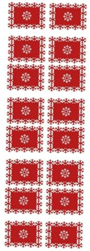 PRETYZOOM 16 Pz tovaglietta con fiocco di neve tovagliette da tavola in feltro tovagliette a tema natalizio natalizie natalizia arredamento della tavola da pranzo di casa accessori per feste