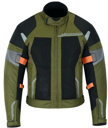 WMW WALI MOTO WEAR Air Mesh Motorradjacken für Herren CE Rüstung Atmungsaktiv Wasserdicht Herren Motorrad Textil Jacke Herren Motorrad Touring Sommer