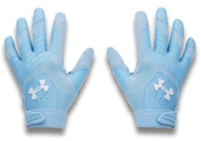Under Armour Men's Clean Up Baseball Gloves, (465) Horizon Blue/Horizon Blue/White, Medium