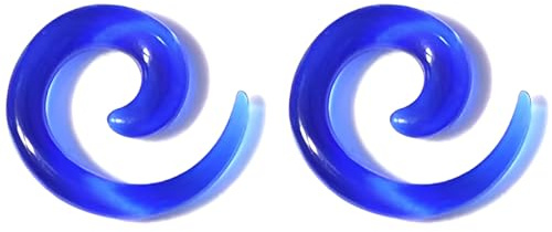 1 Paar Schwarz 1.6 mm(14 G) Acryl Ohrloch Dehnspiralen Plugs Tunnel Kegel Dehnungsschnecke Acrylkegel Dehnschnecke Set Ohrringe Dehnstab Piercing Spirale Ohr Expander Frauen Herren