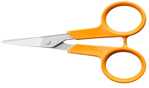 Fiskars Classic Manikyrsax, Avrundade Spetsar, Höger- och Vänsterhändad | Total längd: 10 cm, Förbättrad Greppergonomi, Kvalitetsstål/Plast, Orange, 1075060
