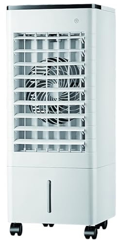 YCYRF Climatiseur Portable, Rafraichisseur d'air Silencieux, 3 Vitesses, 3 Modes, Oscillation à 90°, Minuterie de 15 H, 9 L, 2 Accus de Froid, Télécommande et Commande Tactile, sans Conduit