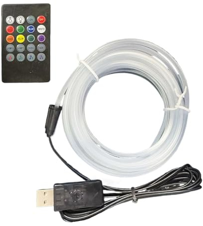 LED per interni auto, ambientali per auto, striscia luminosa RGB per auto, 7 colori attivati dalla voce, sincronizzazione musicale a LED per cruscotto, striscia USB flessibile per