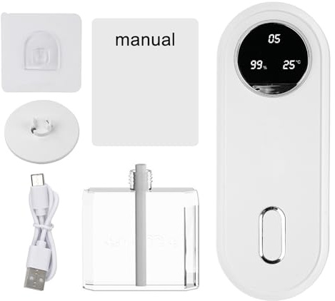 VIFERR Difusor de Aceites Esenciales Inalámbrico, Humidificador Difusor de Aromas, Montado en la Pared/Vertical con 7 Colores Cambiantes USB Conector (1800 mAh)
