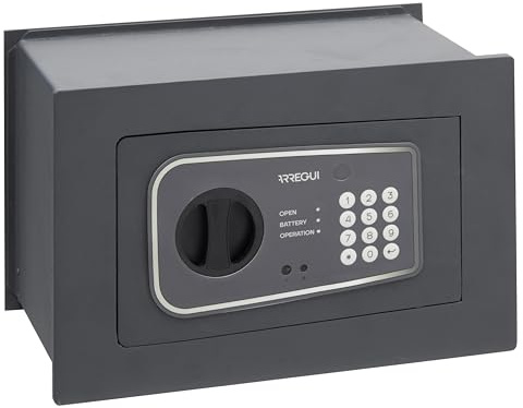 ARREGUI Logica10 611110 Cassaforte a Muro | Cassaforte da Incasso a Frontale Spesso di 10 mm | Cassetta di Sicurezza con Codice | Catenacci Anti Taglio | Sistema Anti Leva | 10 L | 25 x 35 x 25 cm