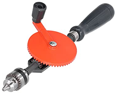 Trapano a mano manovella manuale da 1/4 pollici design a doppio pignone strumento per la lavorazione del legno dimensioni morsetto in acciaio al carbonio 0,6 mm a 6 mm gamma di serraggio progetti