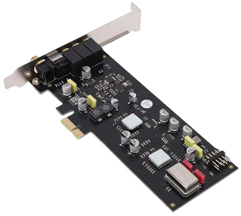Luocute Carte Son PCIe, Carte Son Interne HiFi avec Prise en Charge ES9018K2M DAC et SSS1700, Cartes Internes D'ordinateur pour Systèmes OS X