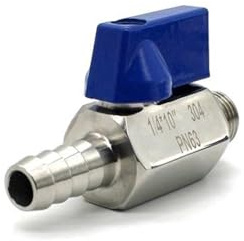 UPPUOEAF 304 Stainless Steel 1/8 1/4 3/8 1/2 x 7/8/10/12mm Hose Ball Valve Homemade Pipe Fittings(3/8,Female_8MM)