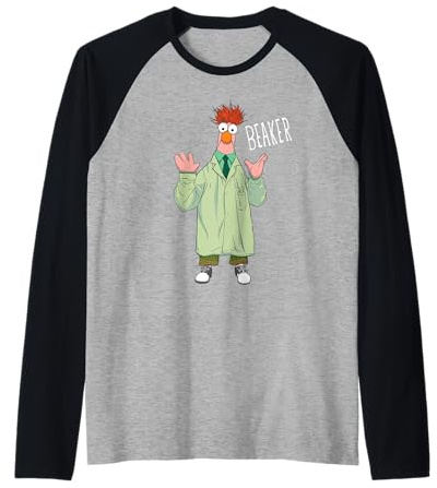 Disney The Muppets Beaker Muppet Labs Big Pose Raglan Baseball Tee