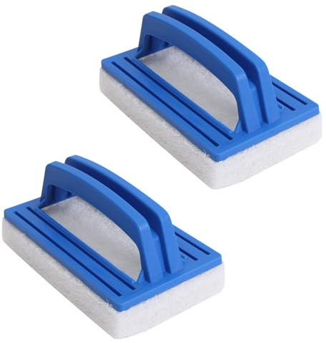 2 Stück Pool Schwamm Bürsten, Poolreinigung Handschrubber, Blau Mit Griff Schwimmbadbürste, Handschrubber für Spa, Algenbürste Geeignet zum Reinigen von Schmutz, Poolbürstenkopf zur Reinigung