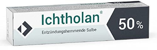 Ichtholan Zugsalbe 50% - entzündungshemmende, antibakterielle Zugsalbe, bei eitrigen Hautentzündungen wie Abszessen und Furunkeln, 15 g