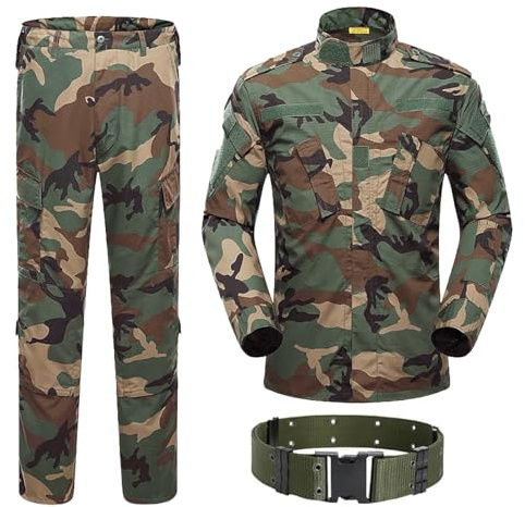 ATAIRSOFT Taktische Männer BDU Kampfuniform Jacke Hemd & Hosenanzug für Armee Militär Airsoft Paintball Jagdkriegsspiel Multi Colors