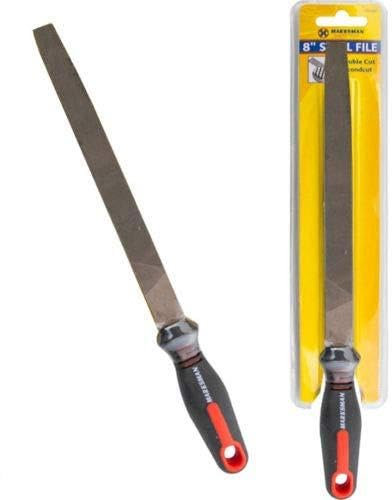 Set of 3 Flat File Steel Metal Sharpen Tool DIY 8 Easy Grip Handle Engineering