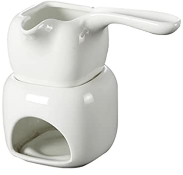 BESTonZON Schokolade Schmelzen Topf Fondue Set Keramik Butter Wärmer Schüssel Tee Licht Porzellan Schmelzen Topf für Schmelzen Schokolade Süßigkeiten Und Kerze Der 110Ml