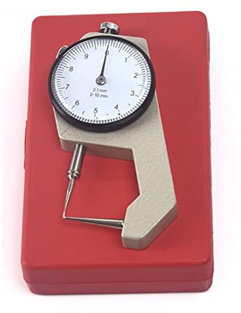 KUUY 0.1mm Calibre Dental De MedicióN De Espesores, Calibre De Espesores con Reloj MetáLico De MedicióN De Espesores Equipo De Laboratorio Dental