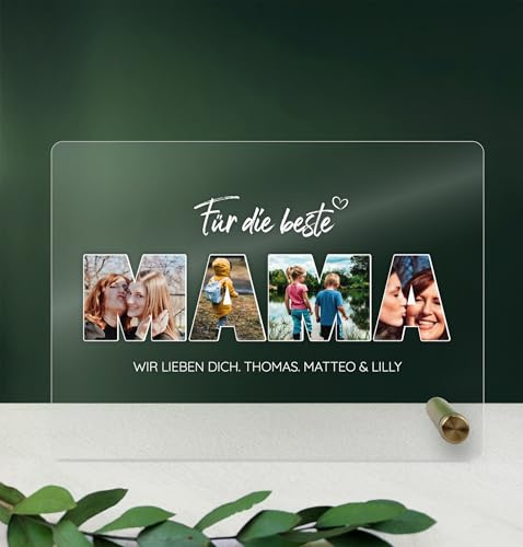 Mama Geschenk - Acryltafel Foto Geschenk - Personalisierte Geschenke, Geschenk für Mama, Beste Mama Geschenk, Fotogeschenke, Eigenes Foto, Muttertagsgeschenke, einzigartige Mama Geschenke
